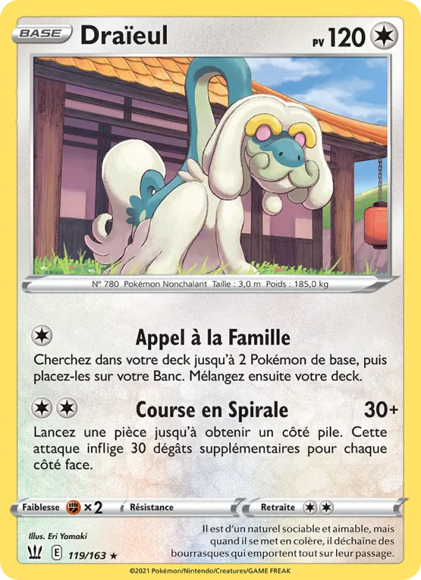 Carte Pokémon Draïeul de l'extension Styles de combat