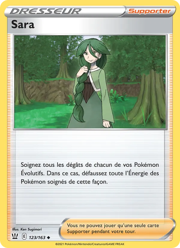 Carte Pokémon Sara de l'extension Styles de combat