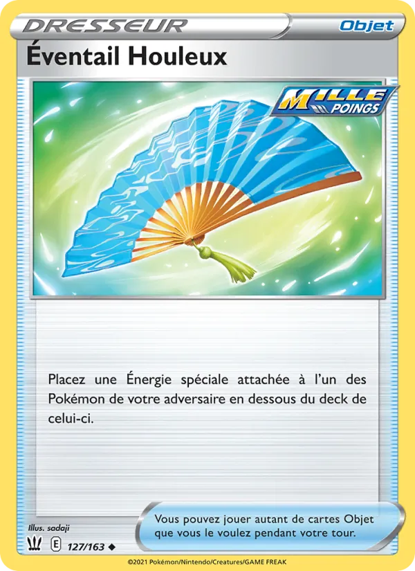Carte Pokémon Éventail Houleux de l'extension Styles de combat