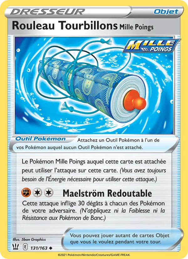 Carte Pokémon Rouleau Tourbillons Mille Poings de l'extension Styles de combat