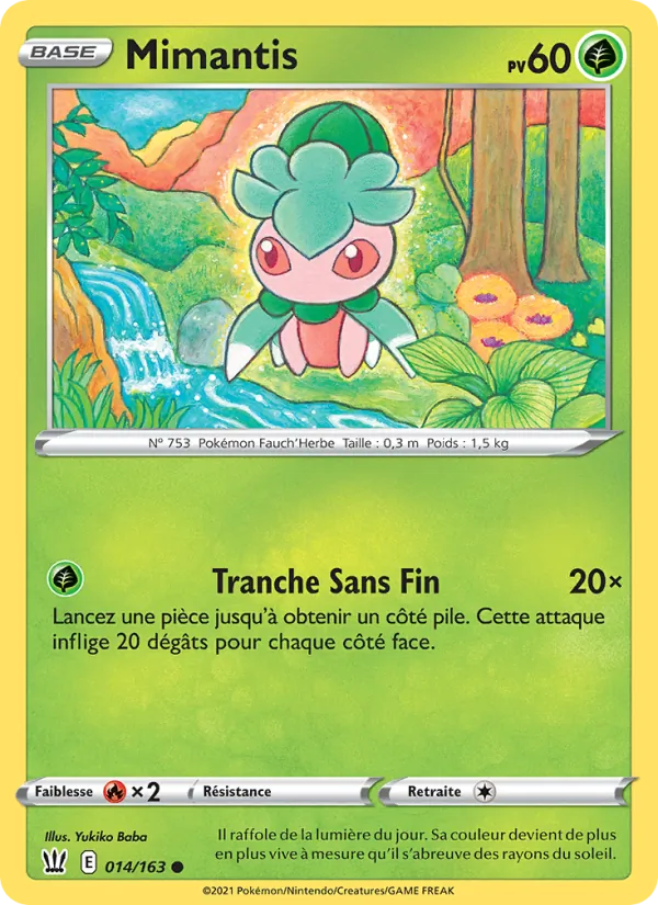 Carte Pokémon Mimantis de l'extension Styles de combat