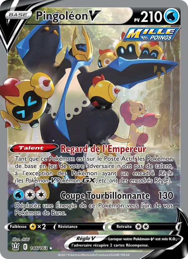 Carte Pokémon Pingoléon V de l'extension Styles de combat