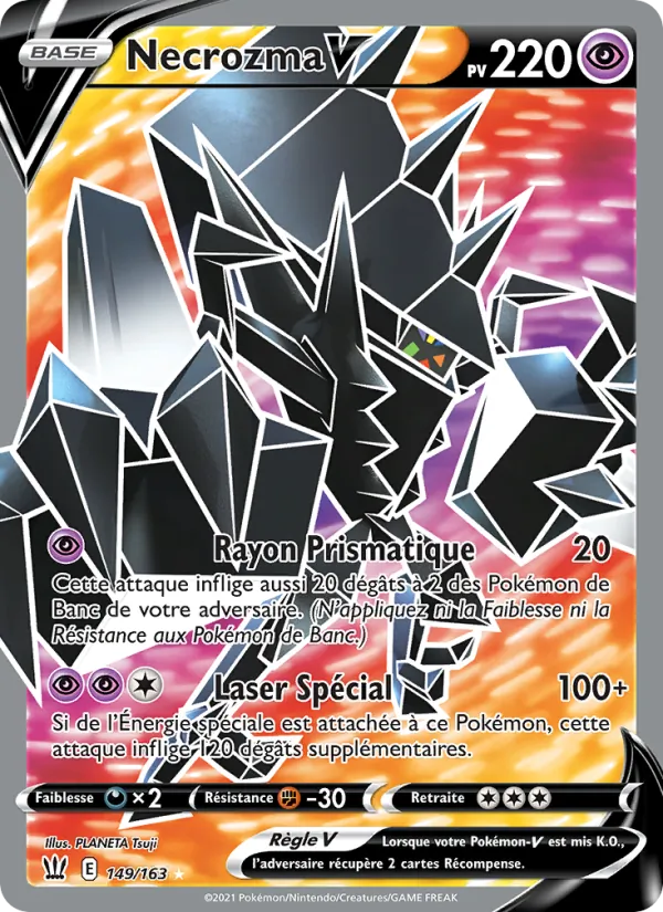 Carte Pokémon Necrozma V de l'extension Styles de combat