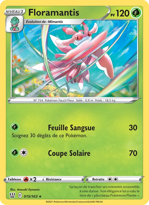 Carte Pokémon Floramantis de l'extension Styles de combat
