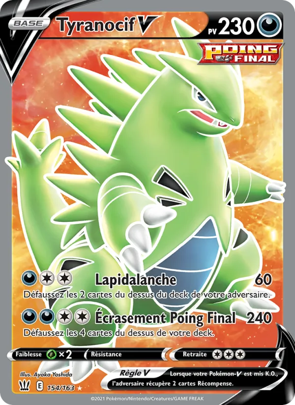 Carte Pokémon Tyranocif V de l'extension Styles de combat