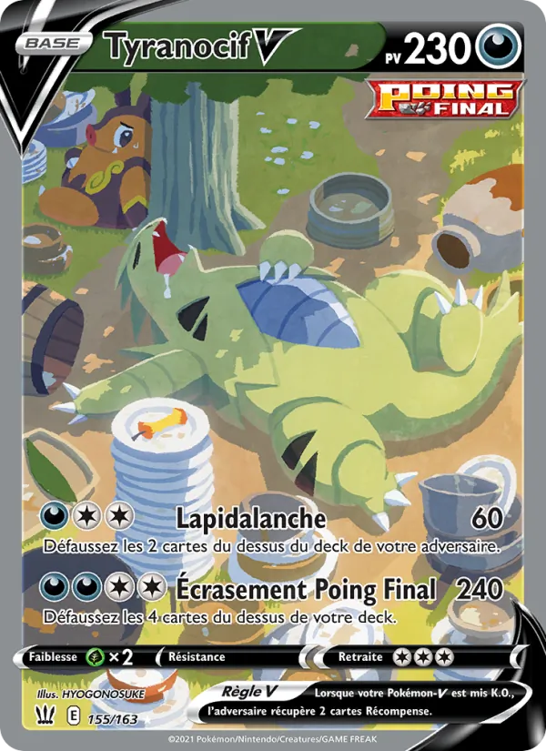 Carte Pokémon Tyranocif V de l'extension Styles de combat