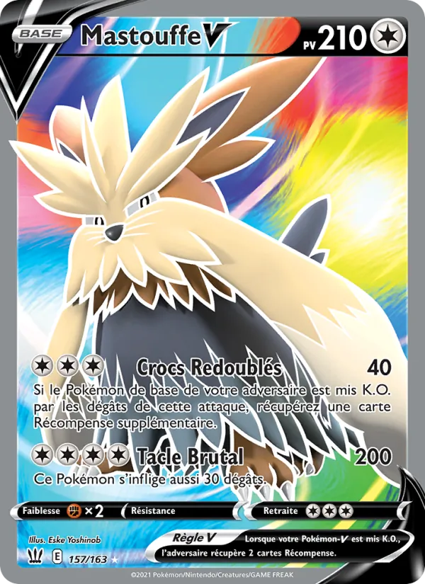 Carte Pokémon Mastouffe V de l'extension Styles de combat