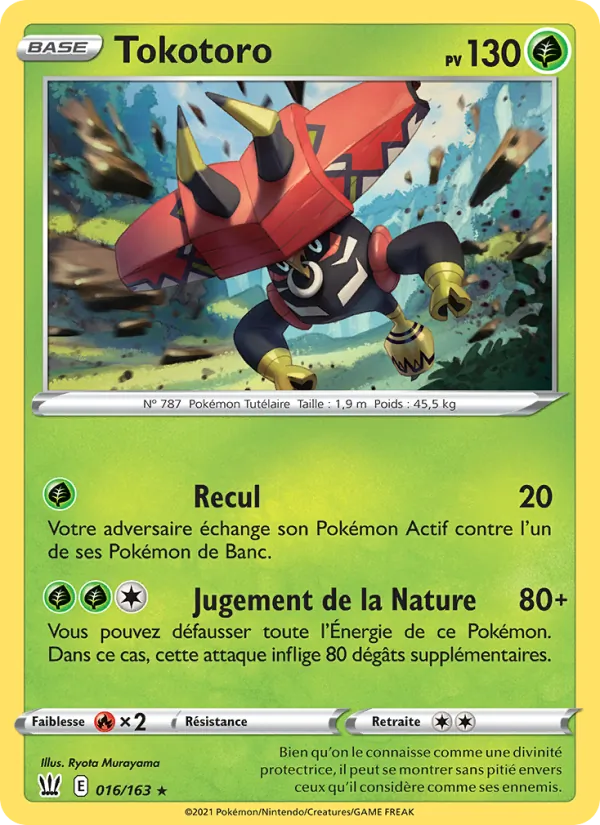 Carte Pokémon Tokotoro de l'extension Styles de combat