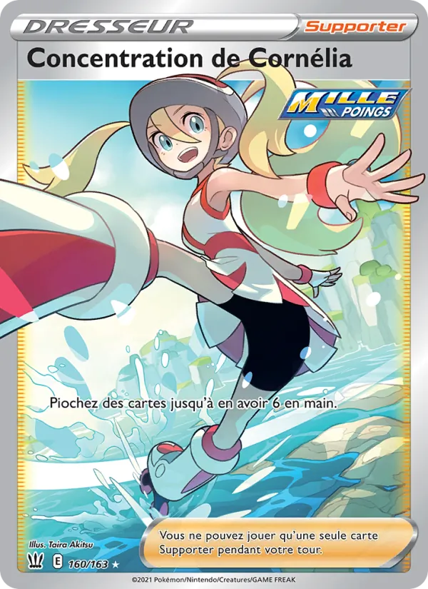 Carte Pokémon Concentration de Cornélia de l'extension Styles de combat