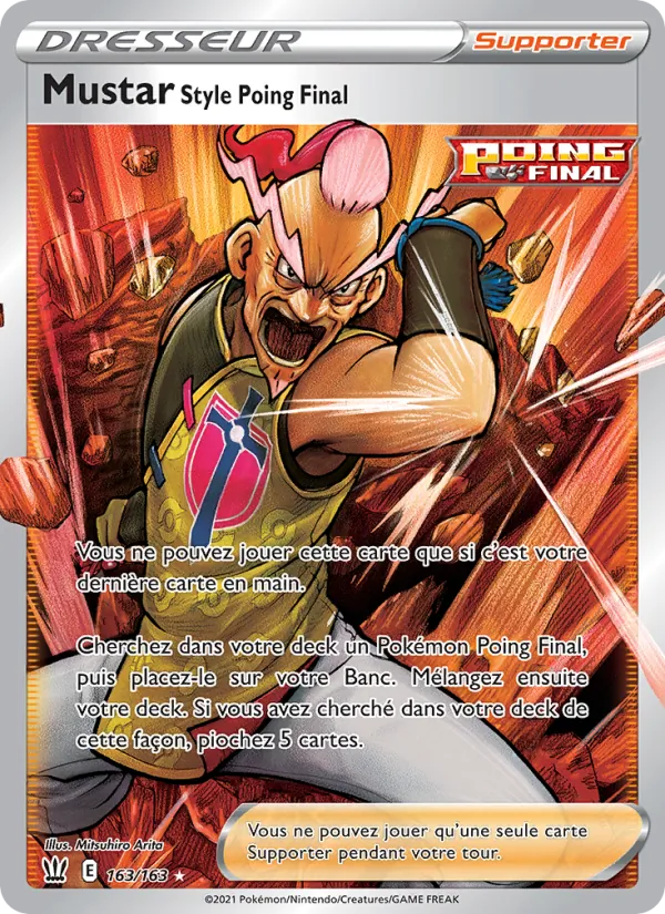Carte Pokémon Mustar Style Poing Final de l'extension Styles de combat