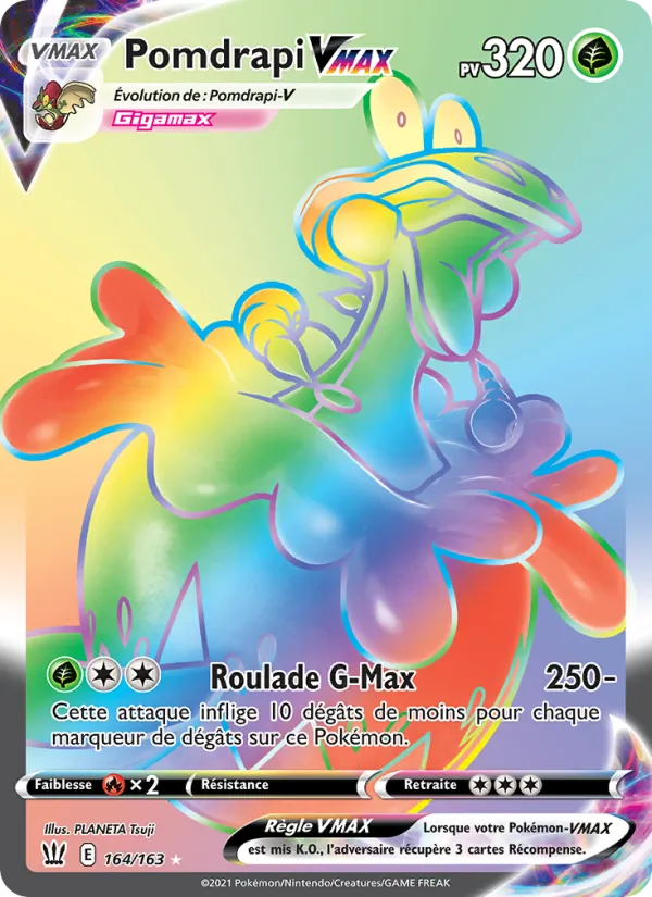 Carte Pokémon Pomdrapi VMAX de l'extension Styles de combat