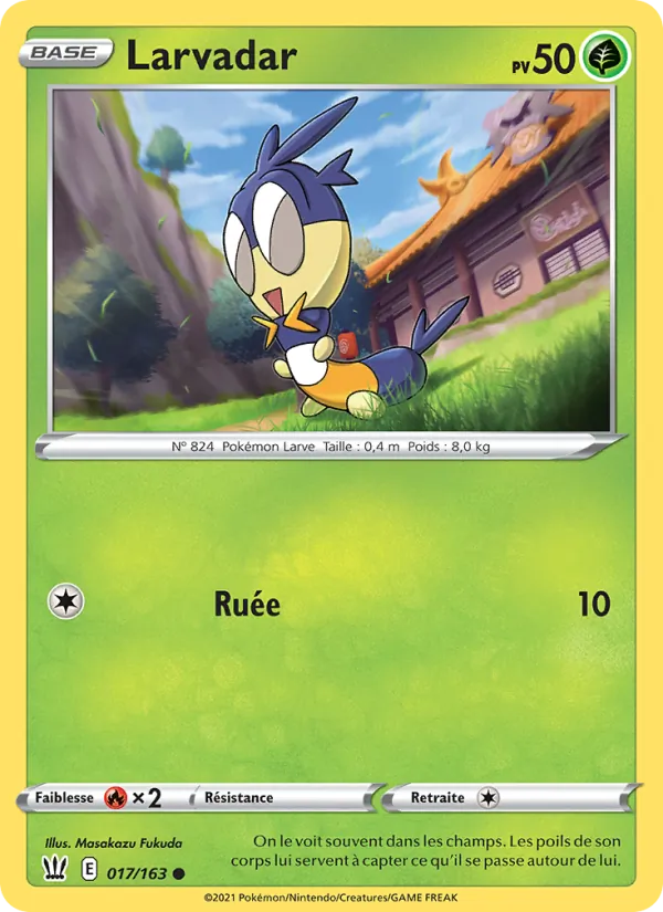 Carte Pokémon Larvadar de l'extension Styles de combat