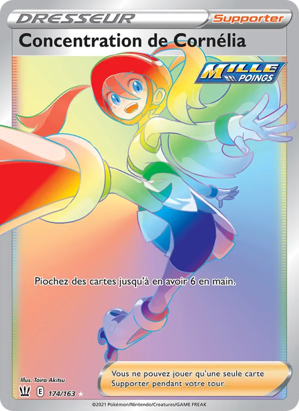 Carte Pokémon Concentration de Cornélia de l'extension Styles de combat