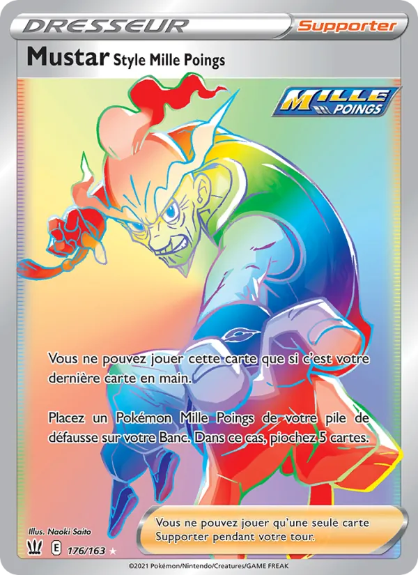 Carte Pokémon Mustar Style Mille Poings de l'extension Styles de combat