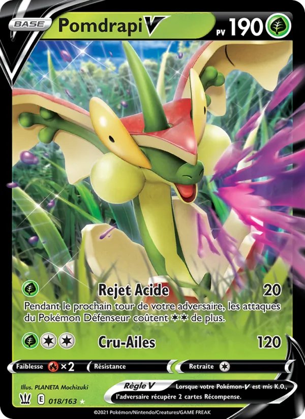 Carte Pokémon Pomdrapi V de l'extension Styles de combat