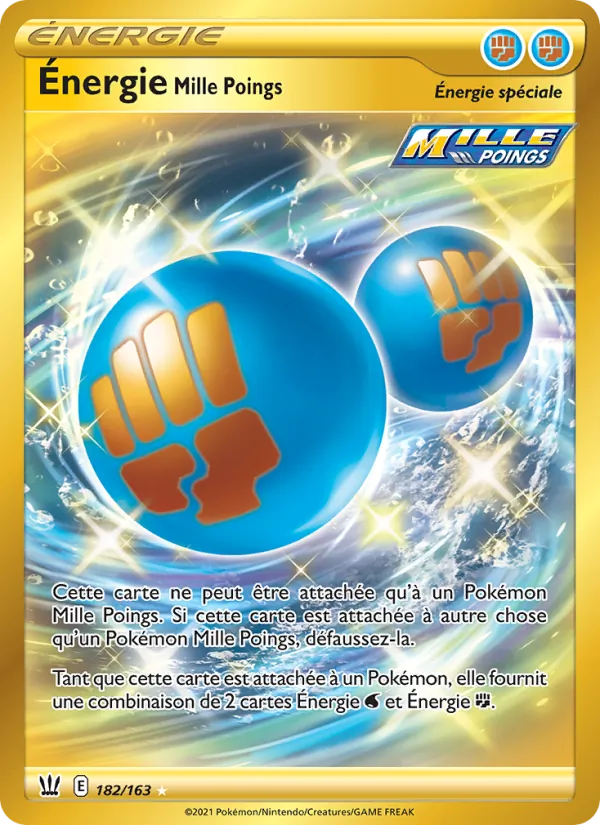 Carte Pokémon Énergie Mille Poings de l'extension Styles de combat