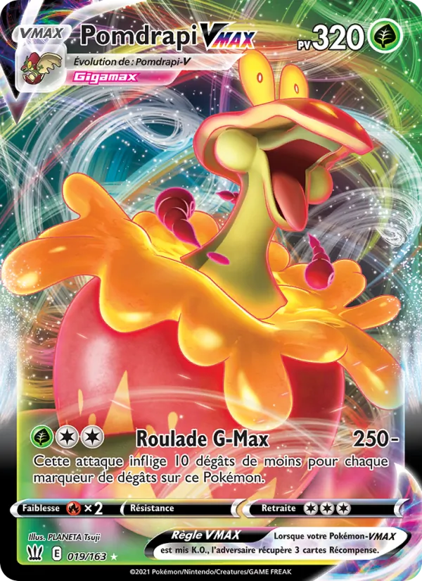 Carte Pokémon Pomdrapi VMAX de l'extension Styles de combat