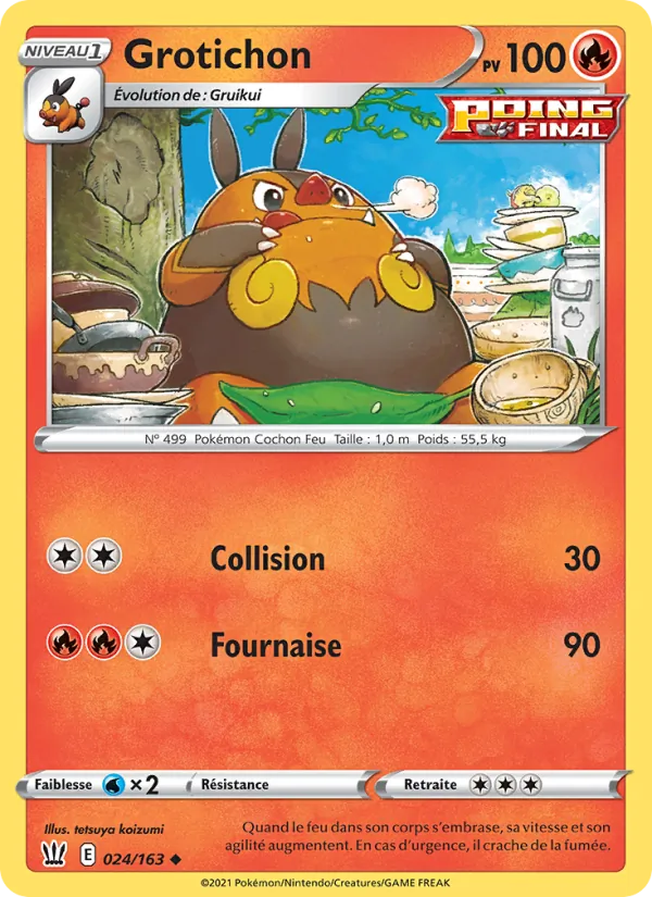 Carte Pokémon Grotichon de l'extension Styles de combat