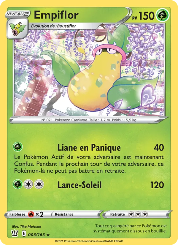 Carte Pokémon Empiflor de l'extension Styles de combat