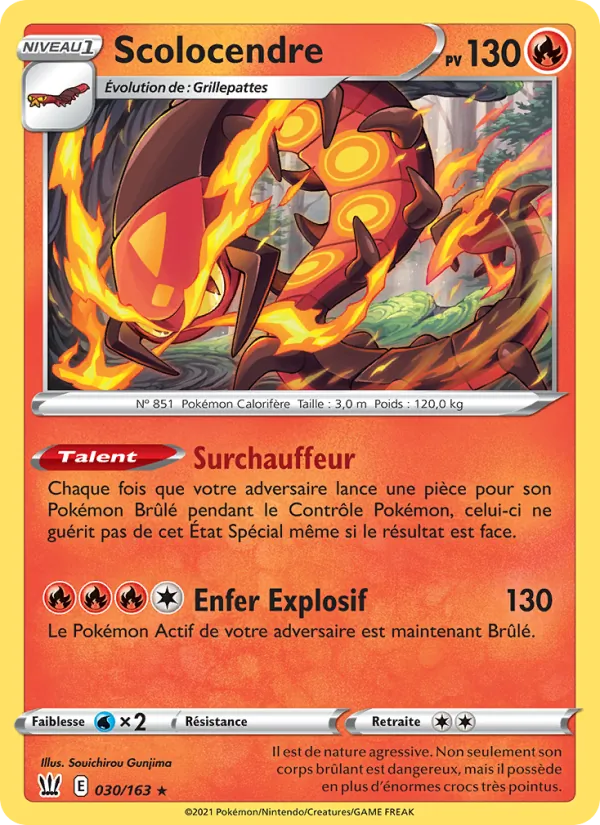 Carte Pokémon Scolocendre de l'extension Styles de combat