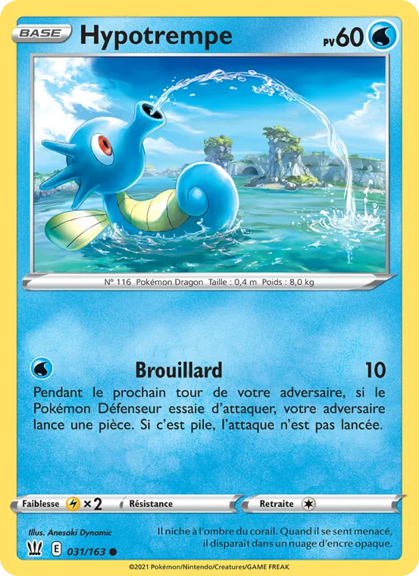 Carte Pokémon Hypotrempe de l'extension Styles de combat