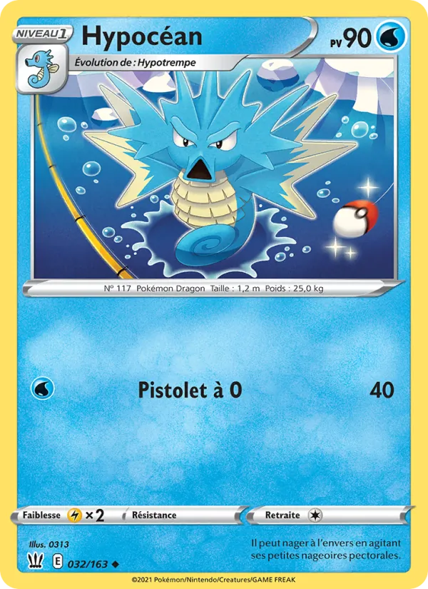 Carte Pokémon Hypocéan de l'extension Styles de combat