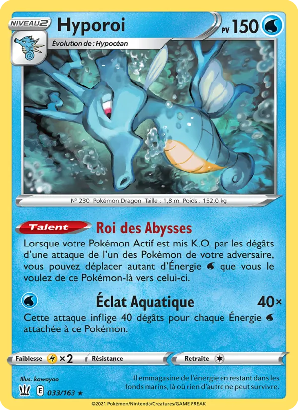 Carte Pokémon Hyporoi de l'extension Styles de combat