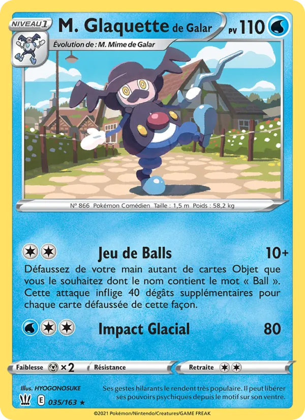 Carte Pokémon M. Glaquette de Galar de l'extension Styles de combat