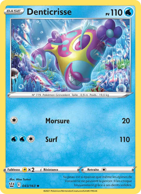 Carte Pokémon Denticrisse de l'extension Styles de combat