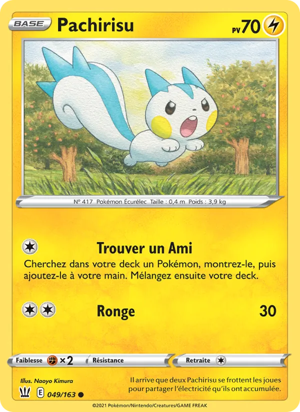 Carte Pokémon Pachirisu de l'extension Styles de combat