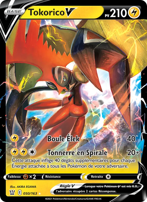 Carte Pokémon Tokorico V de l'extension Styles de combat