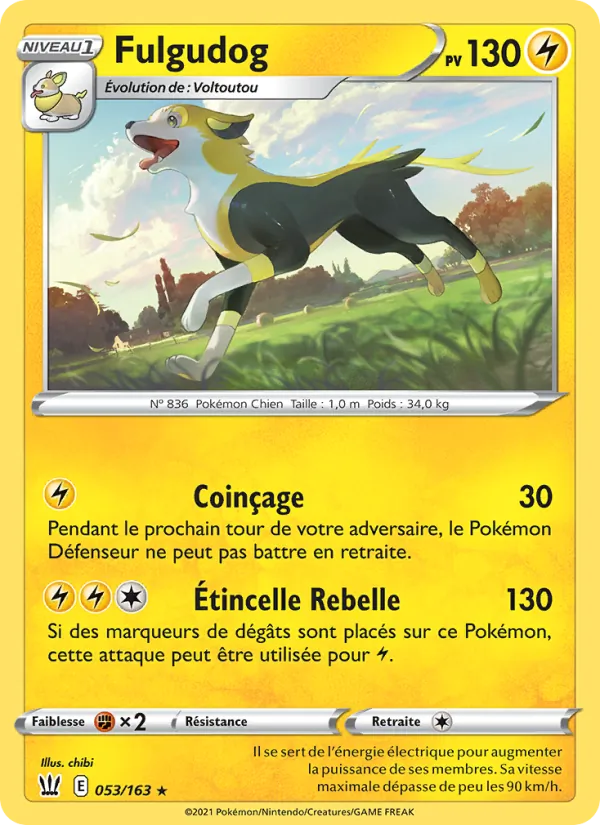 Carte Pokémon Fulgudog de l'extension Styles de combat