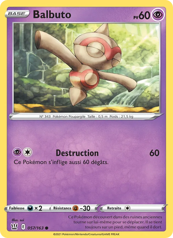 Carte Pokémon Balbuto de l'extension Styles de combat
