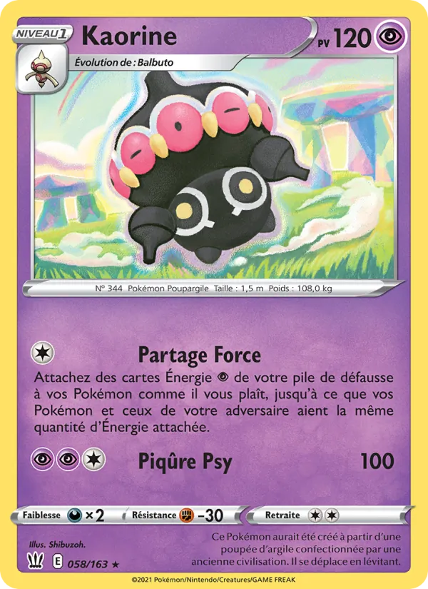 Carte Pokémon Kaorine de l'extension Styles de combat