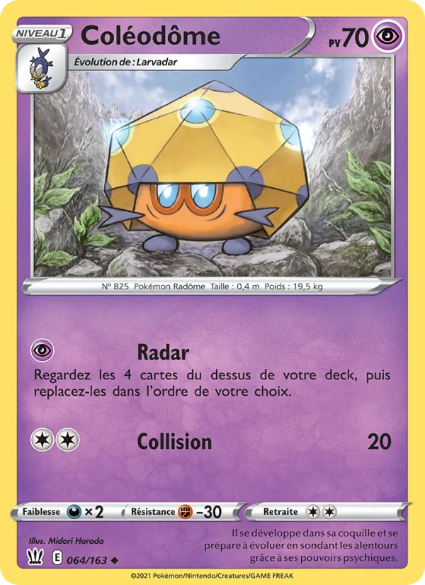 Carte Pokémon Coléodôme de l'extension Styles de combat