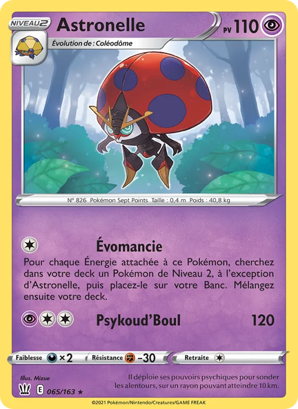 Carte Pokémon Astronelle de l'extension Styles de combat