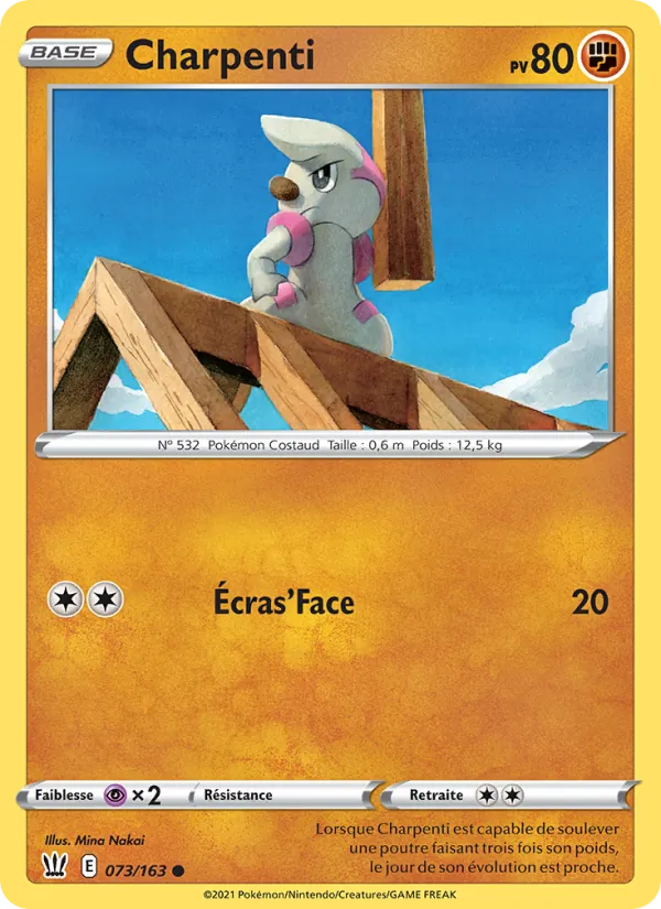 Carte Pokémon Charpenti de l'extension Styles de combat