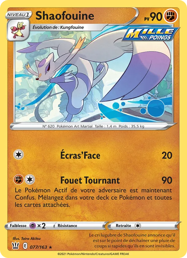 Carte Pokémon Shaofouine de l'extension Styles de combat