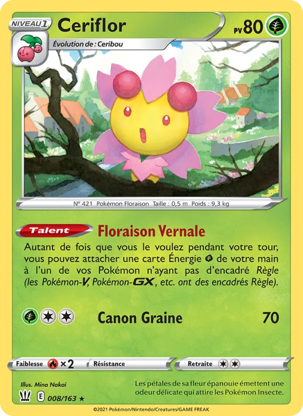 Carte Pokémon Ceriflor de l'extension Styles de combat