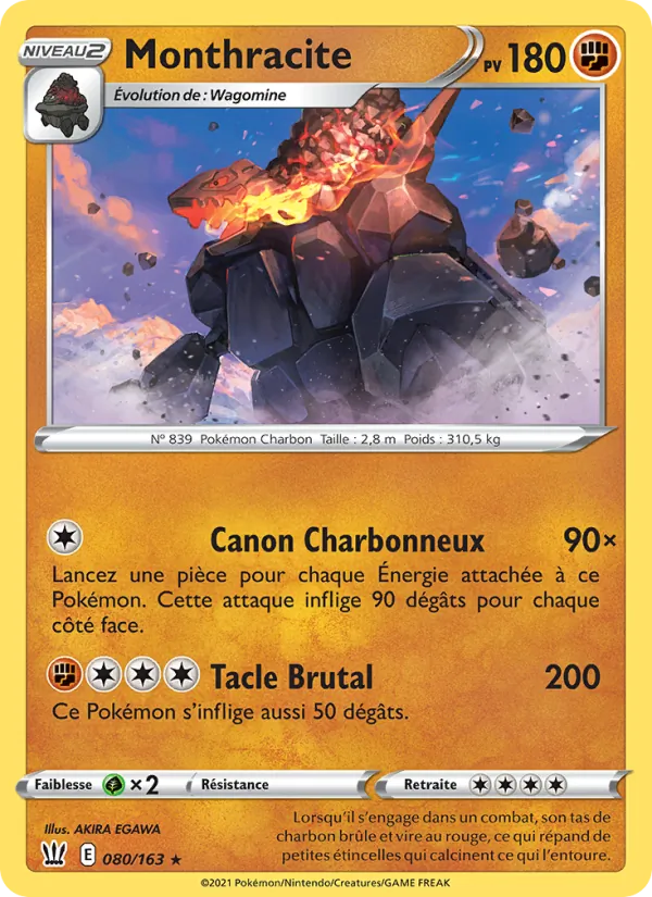 Carte Pokémon Monthracite de l'extension Styles de combat