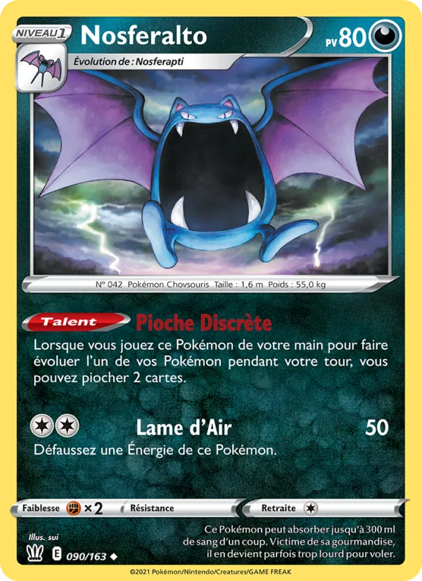 Carte Pokémon Nosferalto de l'extension Styles de combat