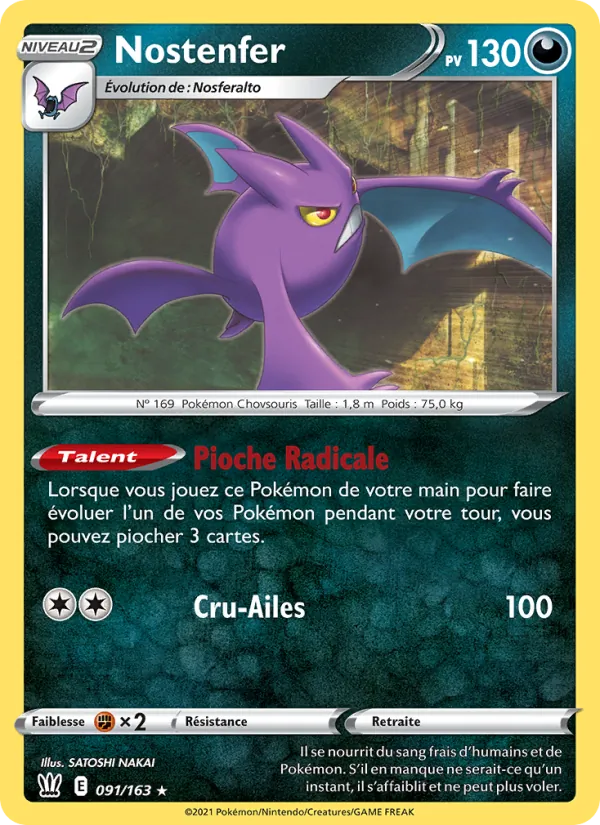 Carte Pokémon Nostenfer de l'extension Styles de combat