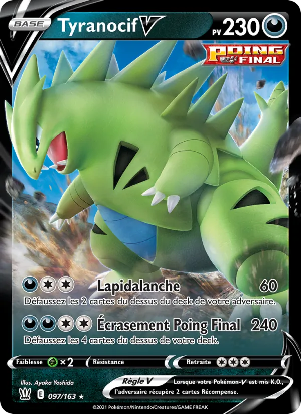 Carte Pokémon Tyranocif V de l'extension Styles de combat