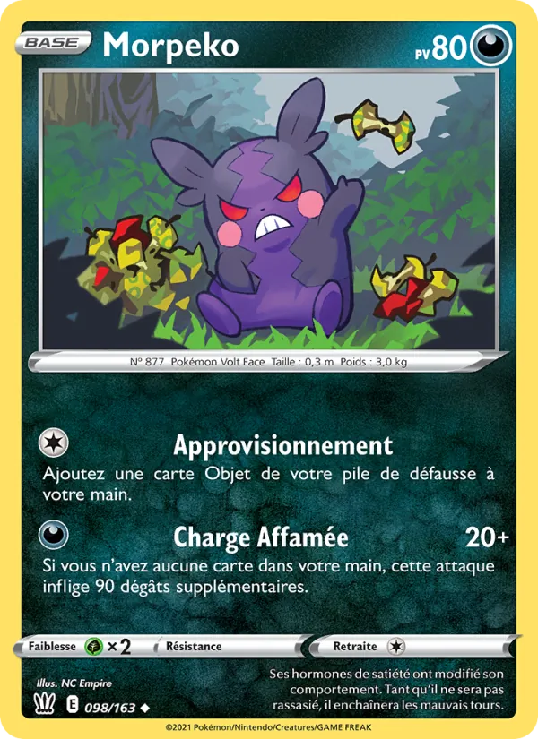 Carte Pokémon Morpeko de l'extension Styles de combat