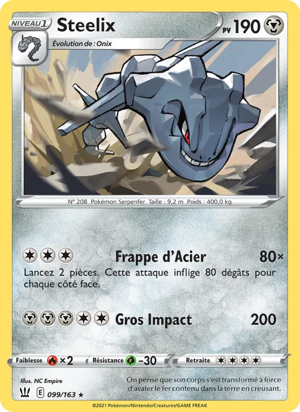 Carte Pokémon Steelix de l'extension Styles de combat