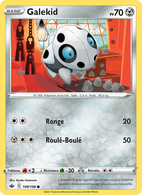 Carte Pokémon Galekid de l'extension Règne de Glace