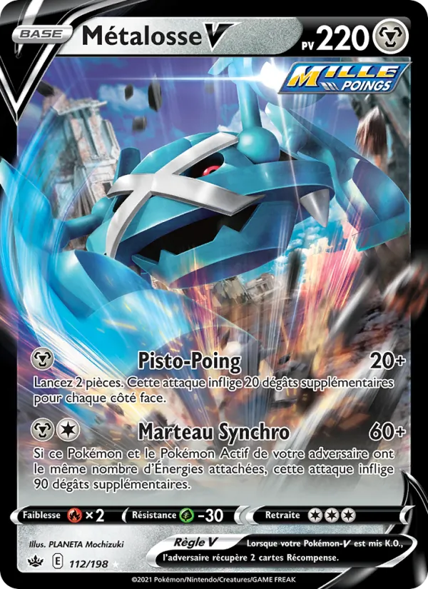 Carte Pokémon Métalosse V de l'extension Règne de Glace
