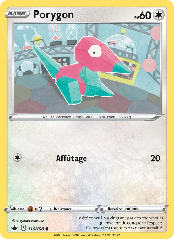 Carte Pokémon Porygon de l'extension Règne de Glace