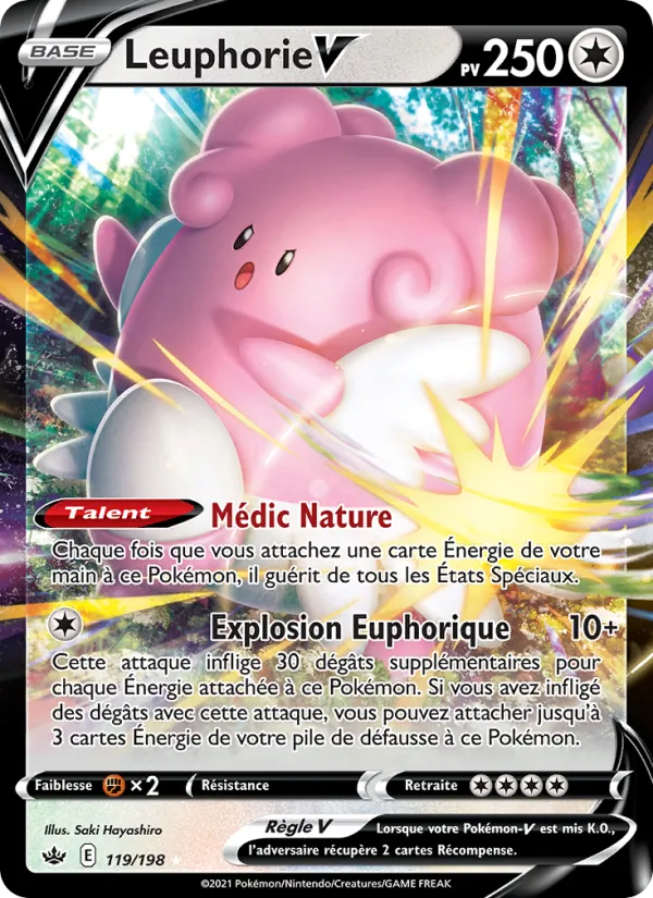 Carte Pokémon Leuphorie V de l'extension Règne de Glace