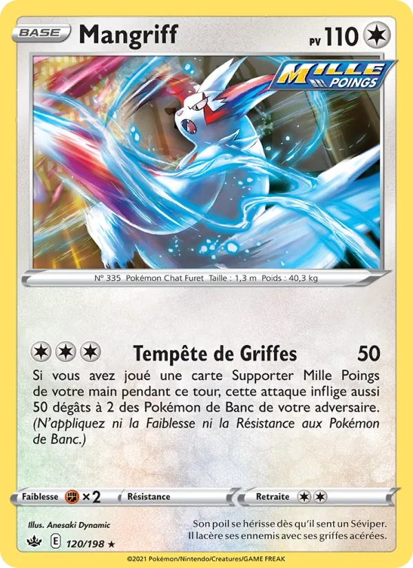 Carte Pokémon Mangriff de l'extension Règne de Glace